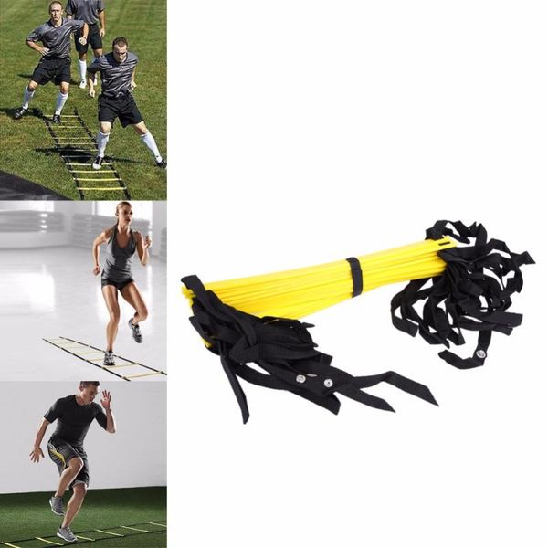 

12 rung 18 feet 6m football training ladder durable nylon straps agility ladder for soccer speed training gym fitness equipment
