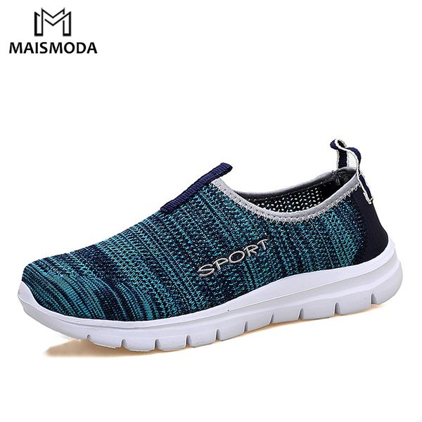 

maismoda 2018 men's casual shoes summer style mesh flats for men loafer creepers comfortable breathable couple shoes yl264, Black