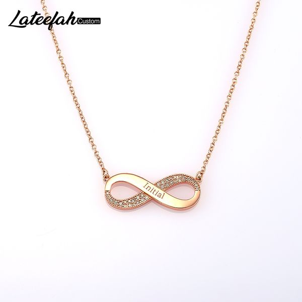 

lateefah personalized name necklaces women pendants zirconia necklaces stainless steel custom necklace jewelry lover gift, Silver