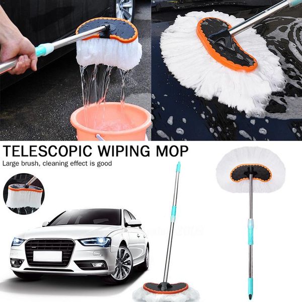 

2018 car adjustable wiping soft milk silk mop cleaning wash brush tool dropship
