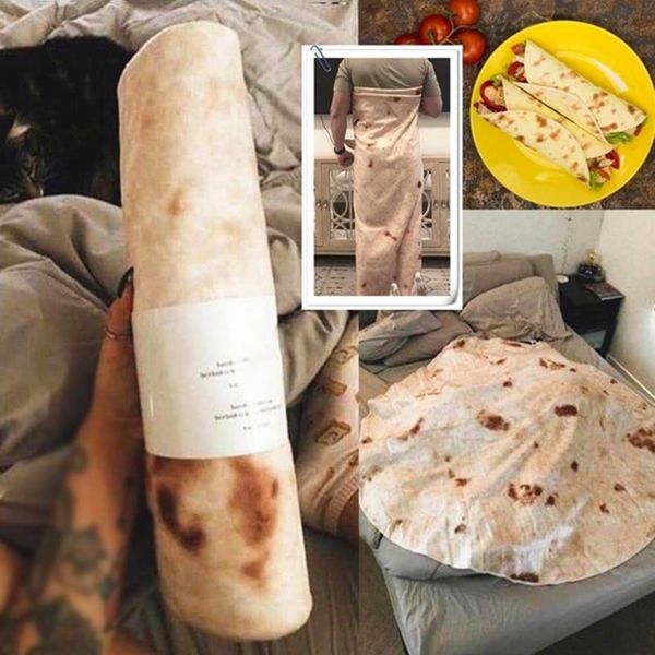 

blankets mexican tortilla pancake blanket pizza 3d printed home decor office bedroom outdoor supplies