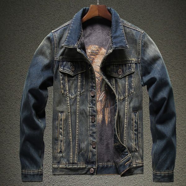 

men thicker warm denim coats men casual jean jackets winter warm denim jackets jean coats new fashion jena, Black;brown