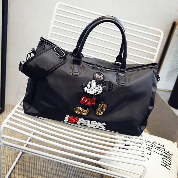 

2019 новой корейская версия стиля портативной сумки большой емкость водонепроницаемой сумка черной сумка