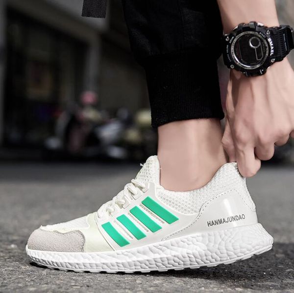 

2020 spring men's shoes popcorn running shoes light cushioning luminous shoe casual running shoe sports shoes wy1144, Black