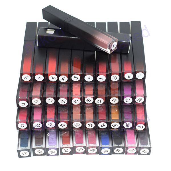 no logo Commercio all'ingrosso Multi-color Private Label Makeup Matte Lipgloss, rossetto liquido Labial water cosmetics salute bellezza stampa il tuo logo