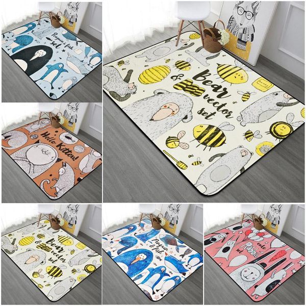 

cartoon abstract animal rug cute bee / bear / pattern children's game rug home decor doormat