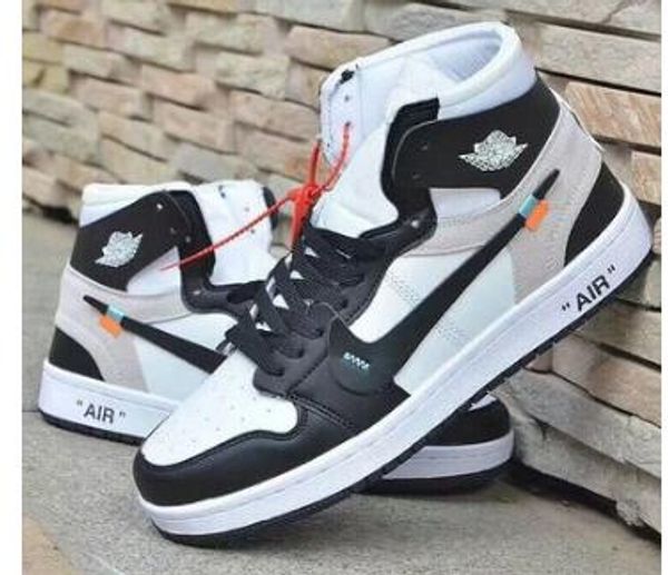 

designer-quality new 1 chicago red powder blue unc men and women basketball shoes white athletic sport sneakers running shoes, Black