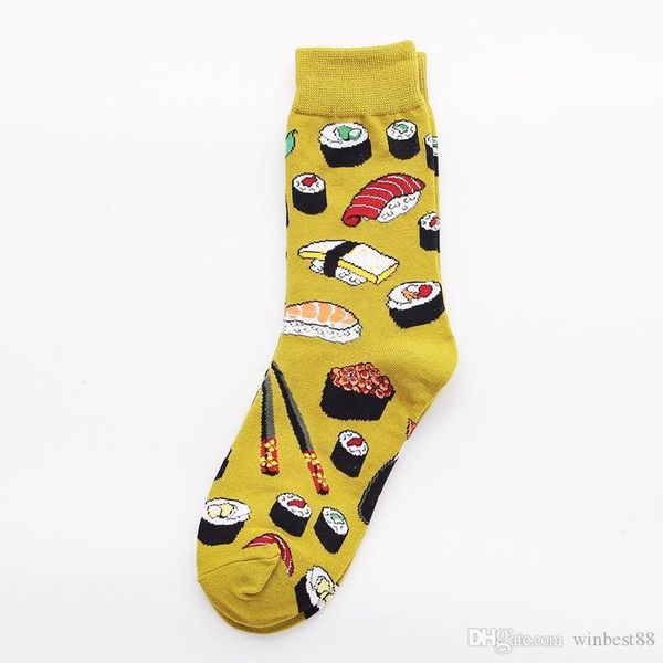 

merry christmas avocado sushi omelette burger apple plant fruit socks short funny cotton socks women winter men happy socks female, Black;white