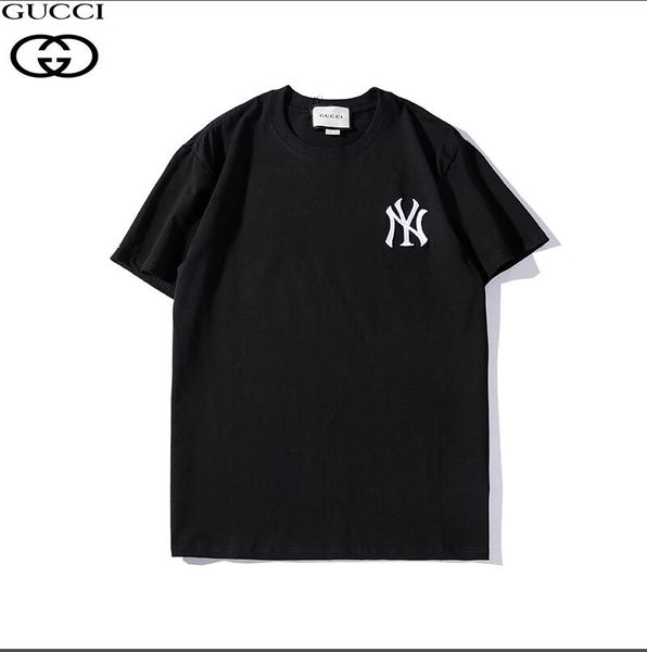 

2020 men's t-shirt fashion men's summer casual solid color letter street clothing t-shirt rivet cotton blend round neck short slee, Black