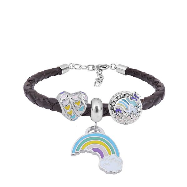 

chain charm bracelet fashion original bracelet jewelry for women leather women new jewelry, Black