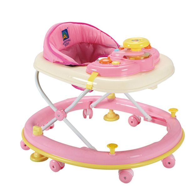 

2020 children baby walker toddler infant walking learning car multi-functional step car foldable music toys walker