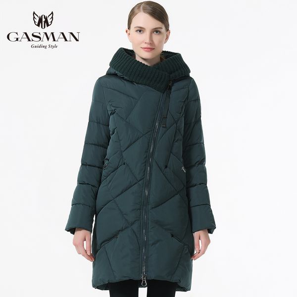 

gasman 2019 down jackets women winter women parka casual outerwear winter coat with a hood winter jacket women y190926, Black;white