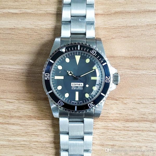 

2020 горячие наручные часы vintage # 5514 азия движение автоматический механическое движение из нержавеющей стали мода мужские часы наручные, Slivery;brown