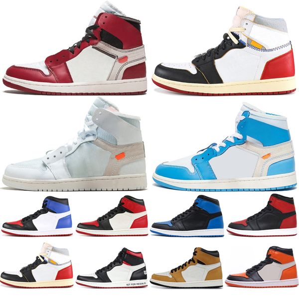 

1 3 mens basketball shoes chicago bred banned blacks toe unc royal blue fragment homage to home 1s men sports sneakers trainers
