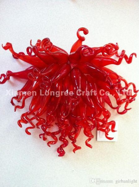 

100% handmade blown murano lamps modern custom made red glass art home decor led wall lighting