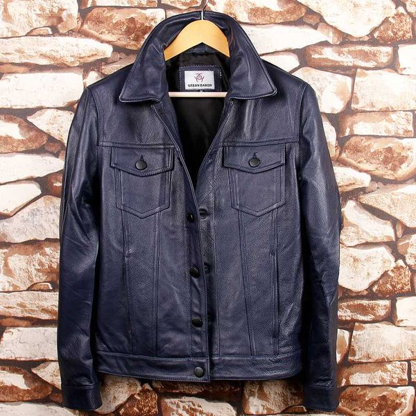 

zvaqs натуральной кожи куртка мужчин real кожа коровы пальто для мужчин тонкого короткого стиля полуофициального 2020 spring autumn1213 pph9, Black