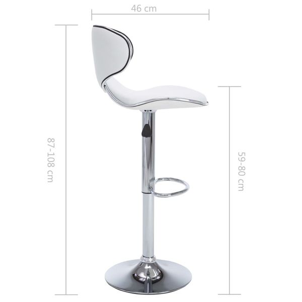 

bar stools 2 pcs. artificial leather white patio benches