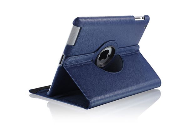 

360 degree rotating lichee pu leather case stand cover for apple ipad 2 3 4 air 2 mini 1 2 3 4 pro 2018 stock