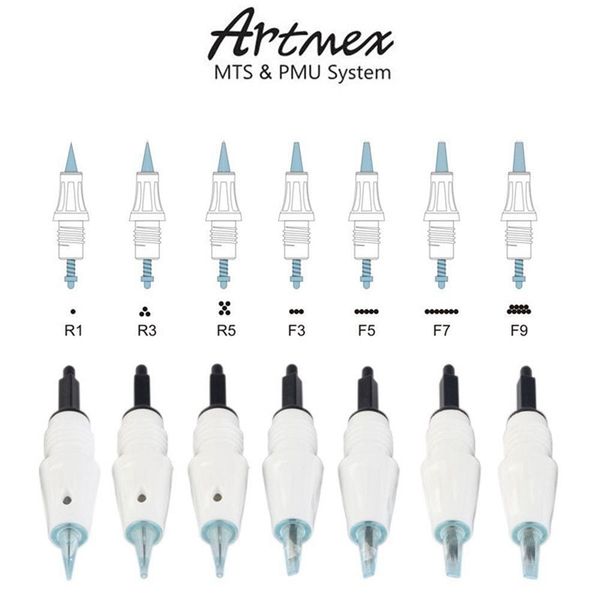 Cartuccia ad ago usa e getta per Artmex V8 V6 V3 V9 macchina per trucco semipermanente Derma pen Microneedle M1 L1 R3 R5 F3 F5 F7