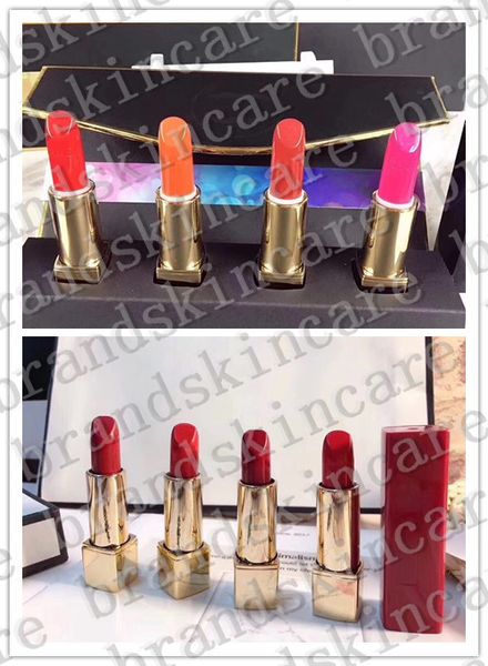 

dhl for cosmetics kit lipsticks 4 pcs set 2 style black and white box version makeup lipstick 4 colors lips cream set