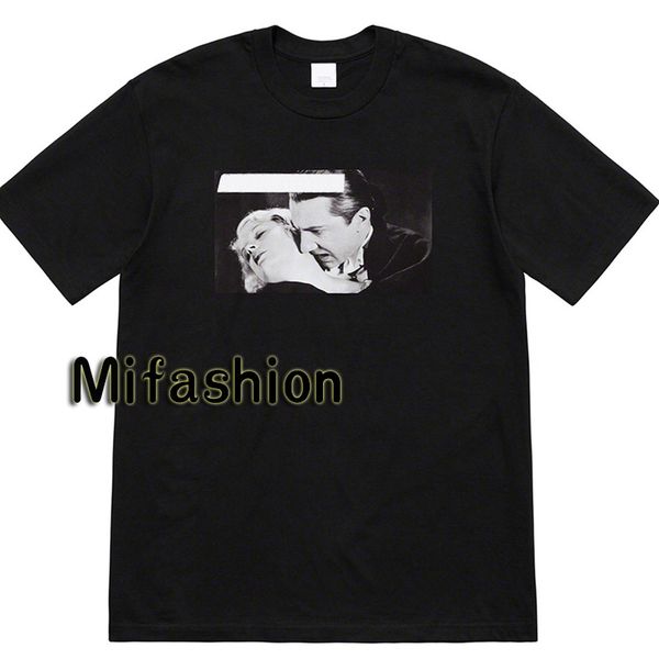 

19ss Summer Box Logo Bela Lugosi Tee Skateboard Mens designer Vampire Phone t shirt Women Street Luxury Casual T-shirt