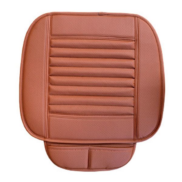 

faux leather charcoal car seat cushion universal non-slip four seasons cushion pad m8617