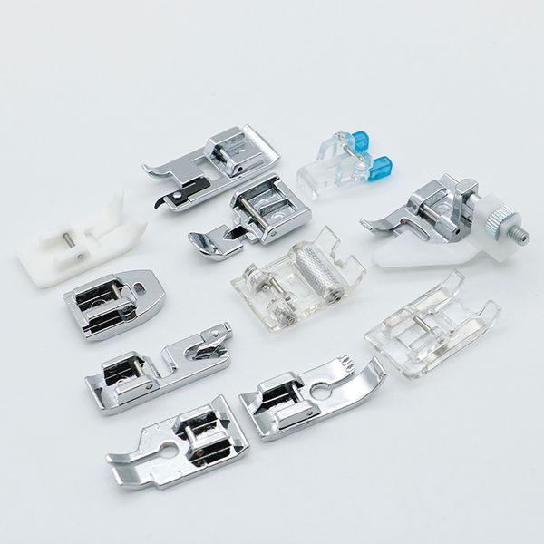 

11pcs/set domestic sewing machine foot presser rolled hem feet set sewing accessories, Black