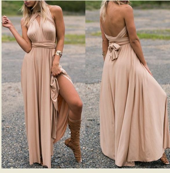 

europe and the united states explosion models multi-rope multi-rope cross backless bandage dress dress skirt, Black