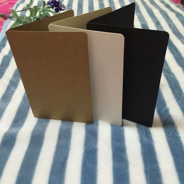 

100шт складной diy сообщение карты поздравительные открытки крафт белый черный карты