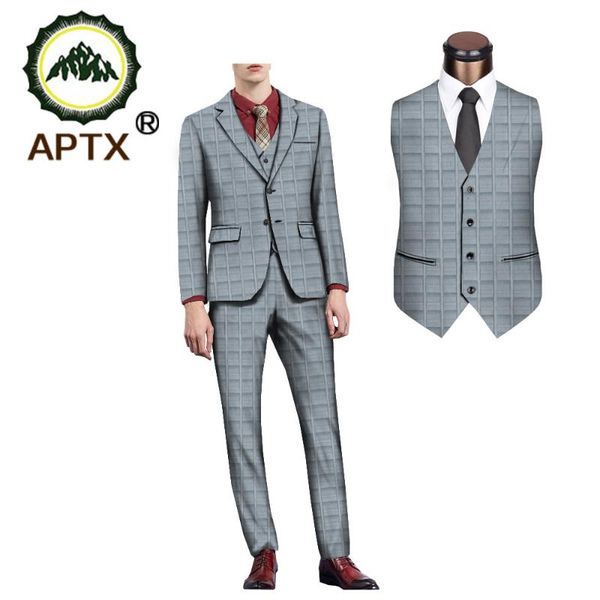 

men's suits & blazers custom-made fashion men suit 3pc coat+vest+pants set cotton jacquard weave mens for wedding or party ta731608, White;black