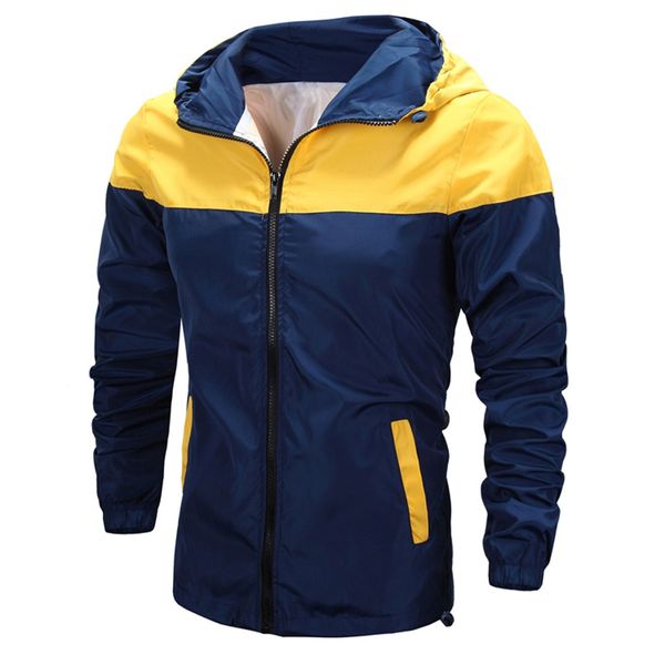 

windproof cycling mountaineering jackets hooded softshell men riding waterproof cycle clothing bike long sleeve wind coat, Blue;black