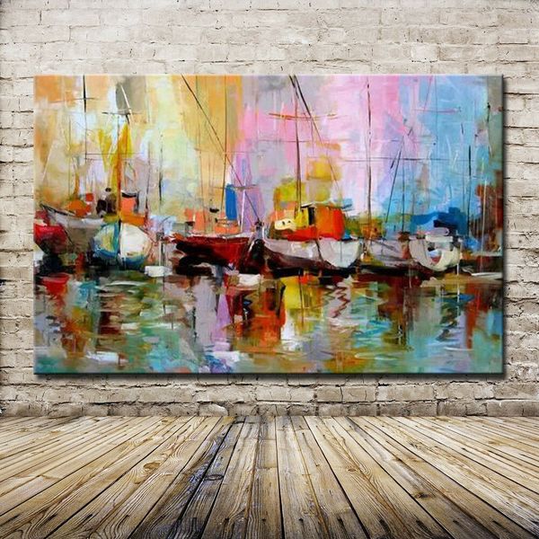 

43-framed & unframed 0045# modern abstract home decor handpainted &hd print oil painting on canvas wall art canvas pictures