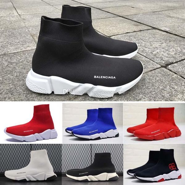 

2017 Brand Speed Sock Sneakers Stretch Mesh High Top Sneaker for men and women Fashion Lightweight Breathable Casual Sports Shoes