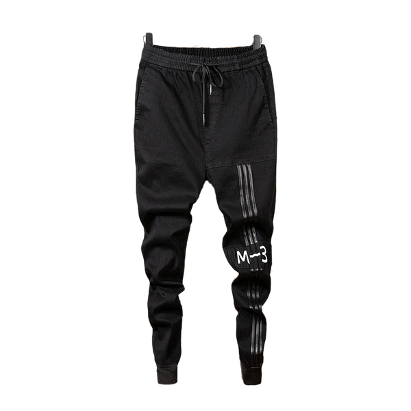 

pencil pants joggers sweatpants mens hip hop solid slim trousers autumn winter male casual fashion streetwear cotton trackpants, Black
