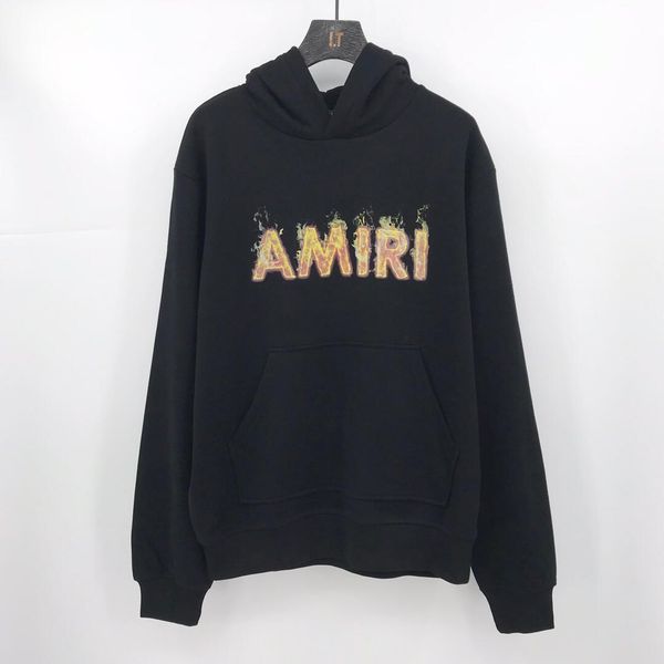 

19ss fire mir hoodie paris толстовка мужчины женщины мода хип-хоп женщины и мужчины мир толстовка, Black