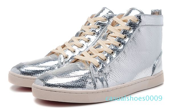 

змеиная red bottom кроссовки для мужчин роскошная high top skate тапки женщин людей комфорт повседневная обувь оптовая цена size36-46 09c, Black