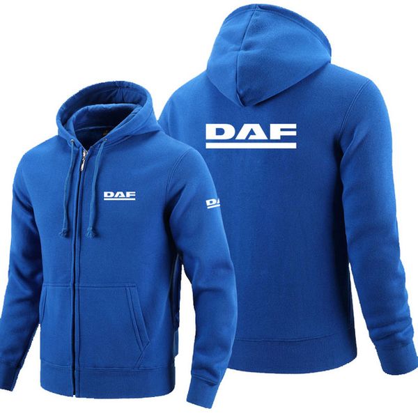 

daf logo zipper sweatshirt men zipper hoodies autumn hoodie winter long fashion casual clothes j