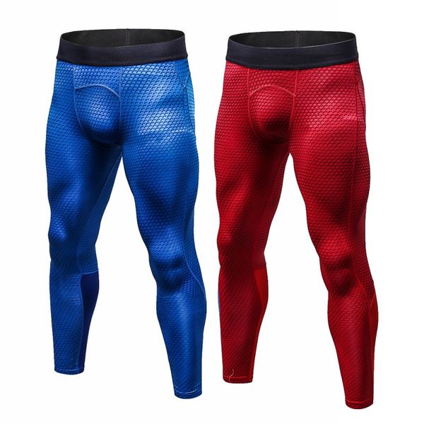 

men's pants leggings new tights compression pants jogger pantalones hombre sporttrousers wicking sportswear pants men j2, Black