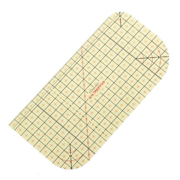 

1pcs patchwork tailor craft diy sewing supplies 20*10cm*0.35mm ironing ruler measuring tool, Black