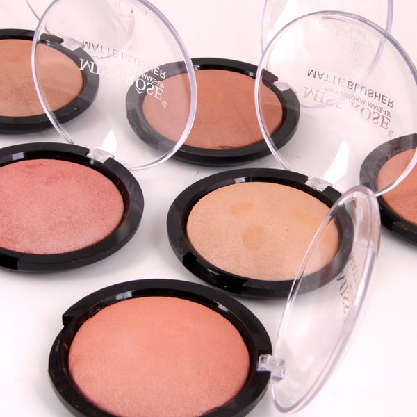 

blush palette face makeup natural mineral baked blusher palette shimmer bronze cosmetic 6 color miss rose