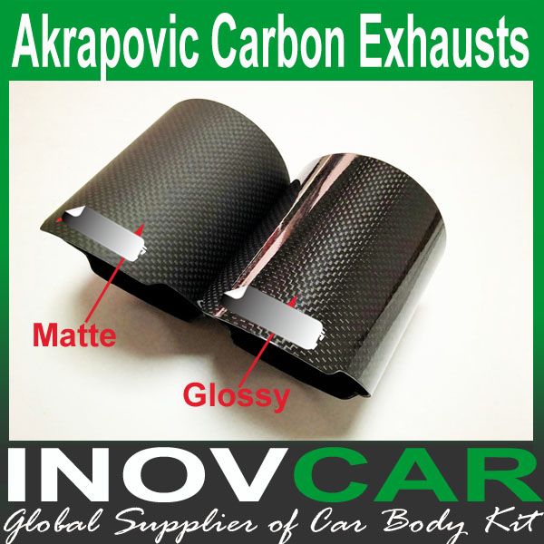 

akrapovic matte or glossy carbon cover exhaust muffler pipe tips for carbon case, akrapovic exhausts pipe shell