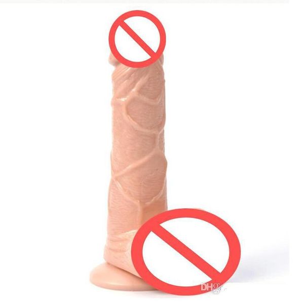 Massageador sexual cor de carne vibrador realista pênis flexível com ventosa forte galo produtos sexuais adultos brinquedos sexy para mulheres