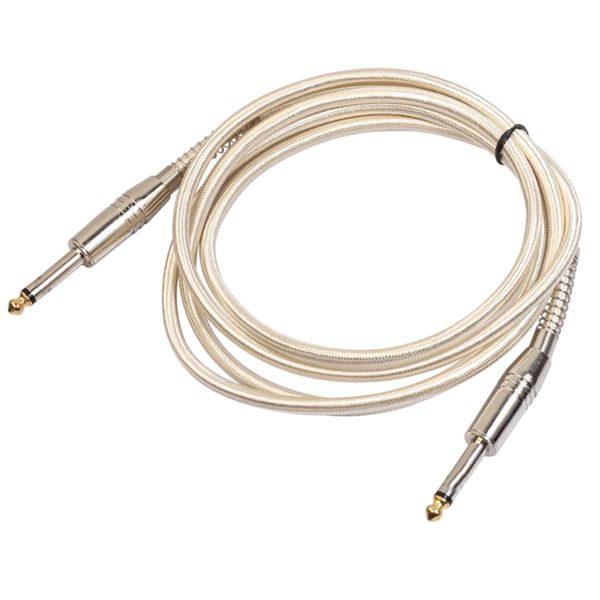 

300cm gold 1/4'' jack 6.35mm male to male audio cable for electric guitars