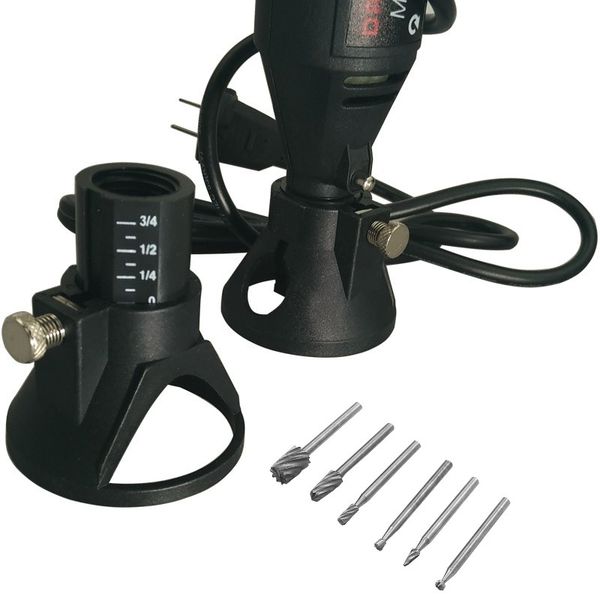 

qwork 68x60mm for dremel accessories located cap drill tool dedicated locator hss wood miling burrs for rotary tools