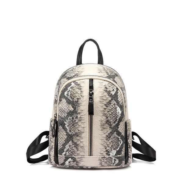 

women small backpack mini school backpack for teenage girls artificial leather serpentine prints travel bags anti theft