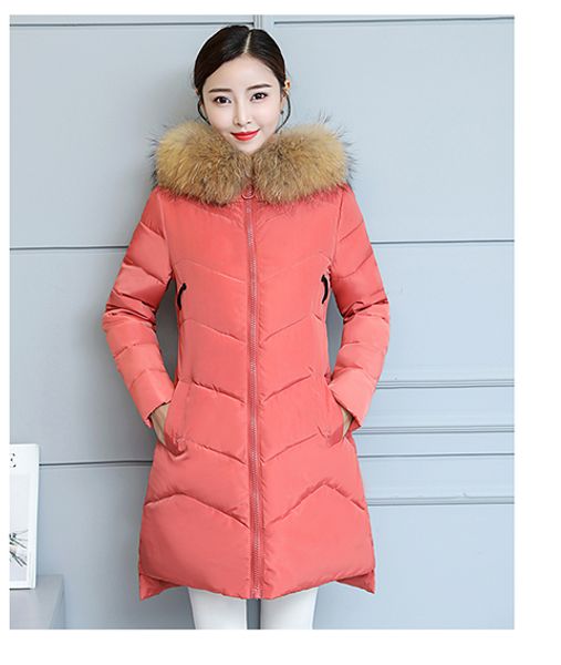 

down jacket female in new outfits long winter 2019 heavy hair, Black
