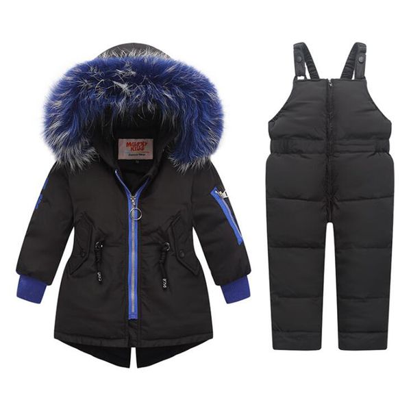 

toddler baby winter jackets coats 2019 fashion kids boys girls down jackets sets hooded warm kids infant outerwear coats, Blue;gray