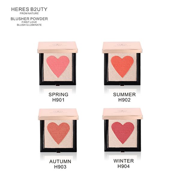 

makeup blush first love illuminating powder 4 color matte blusher highlight easy to wear natural brand heres b2uty