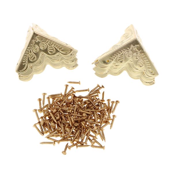

20pc vintage decorative jewelry wooden box corner