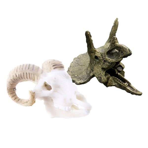 

2x resin artificial skull fish tank ornament fish tank decoration arts